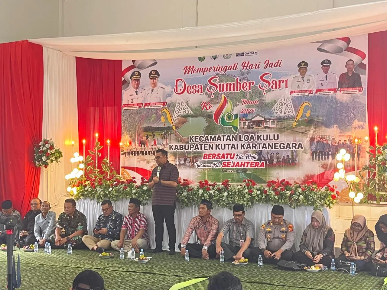 HUT ke-14, Desa Sumber Sari Dapat Dukungan Pembangunan Jalan dari Bupati Kukar