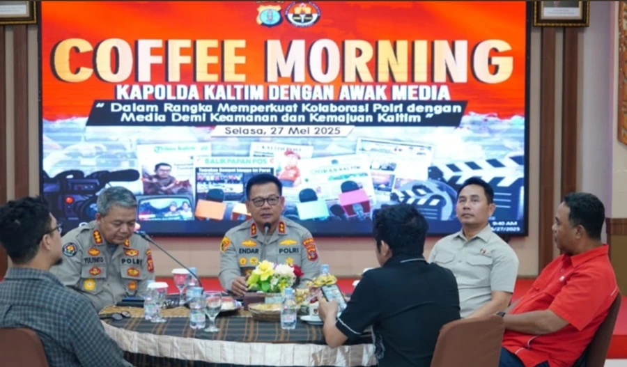 Polda Kaltim Perkuat Sinergi dengan Media Lewat Coffee Morning Ngobrol Santai Bersama Kapolda