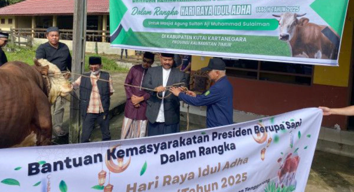 Kukar Perkuat Semangat Berbagi Lewat Penyaluran Ratusan Hewan Kurban